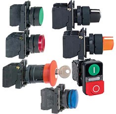 Разные типы кнопок от Schneider Electric